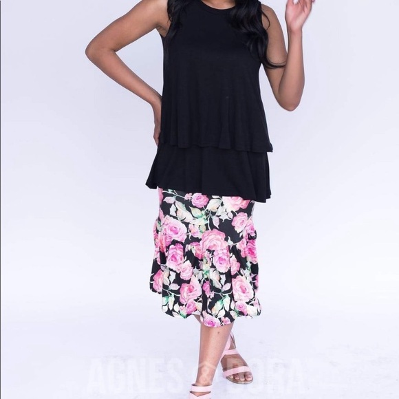 Agnes & Dora Floral Midi Skirt XL NWT - Picture 4 of 7